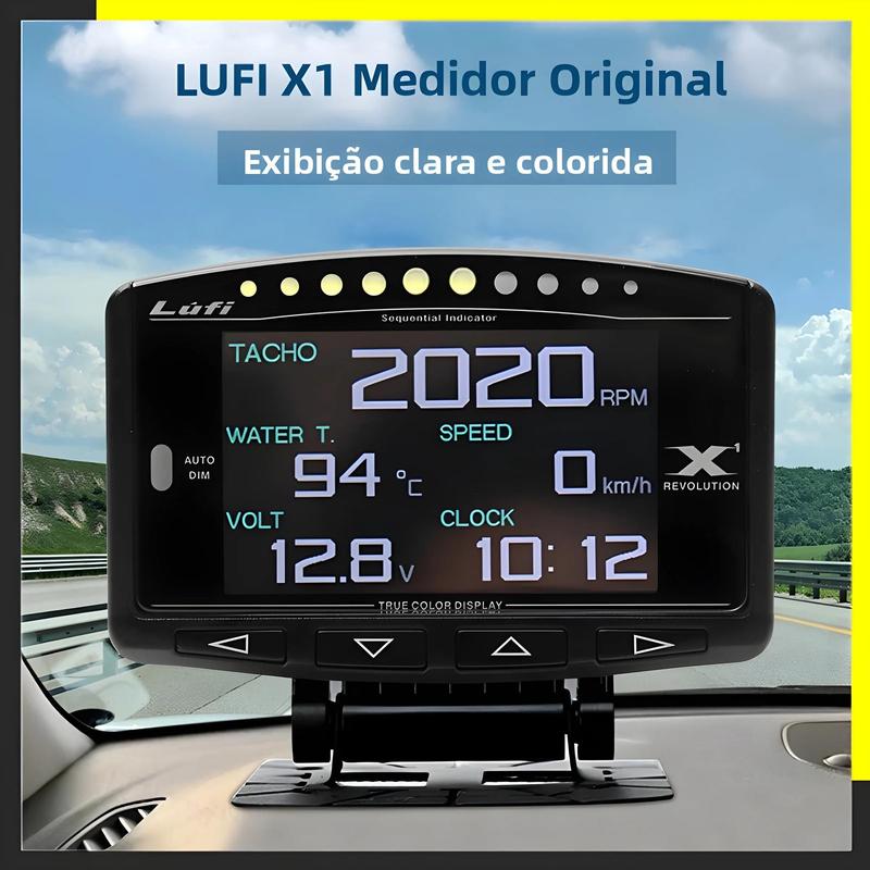 Original lufi x1 revolução obd obd2 medidor inteligente digital